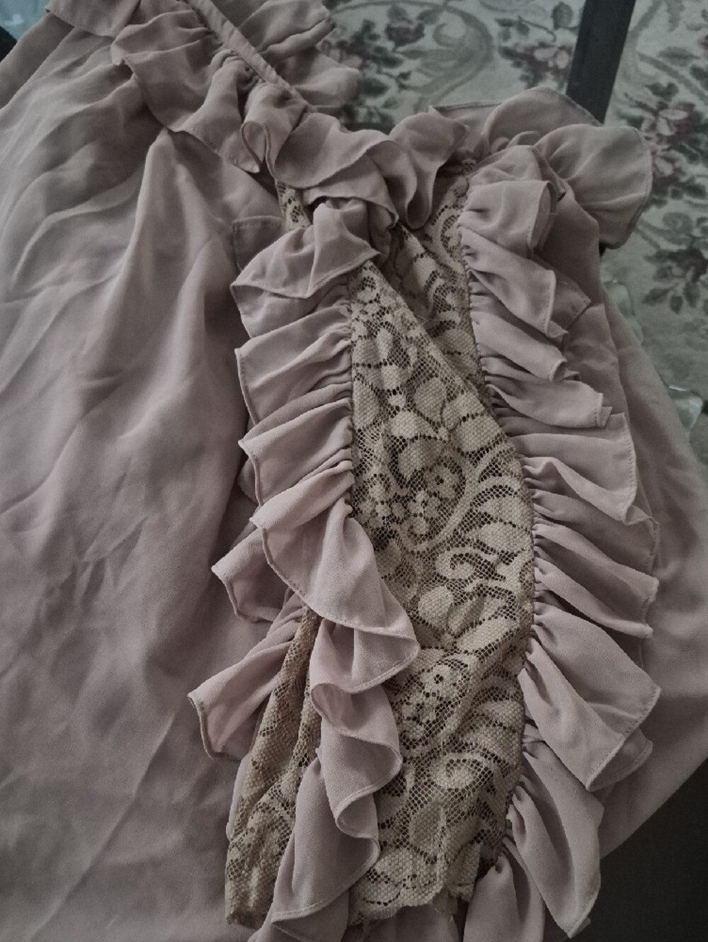 Romantic Ruffle Off-Shoulder Top - Blush - Picture 2 of 2
